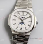 GR Factory Patek Philippe Nautilus Annual Calendar 5726 with White Dial Replica Watch